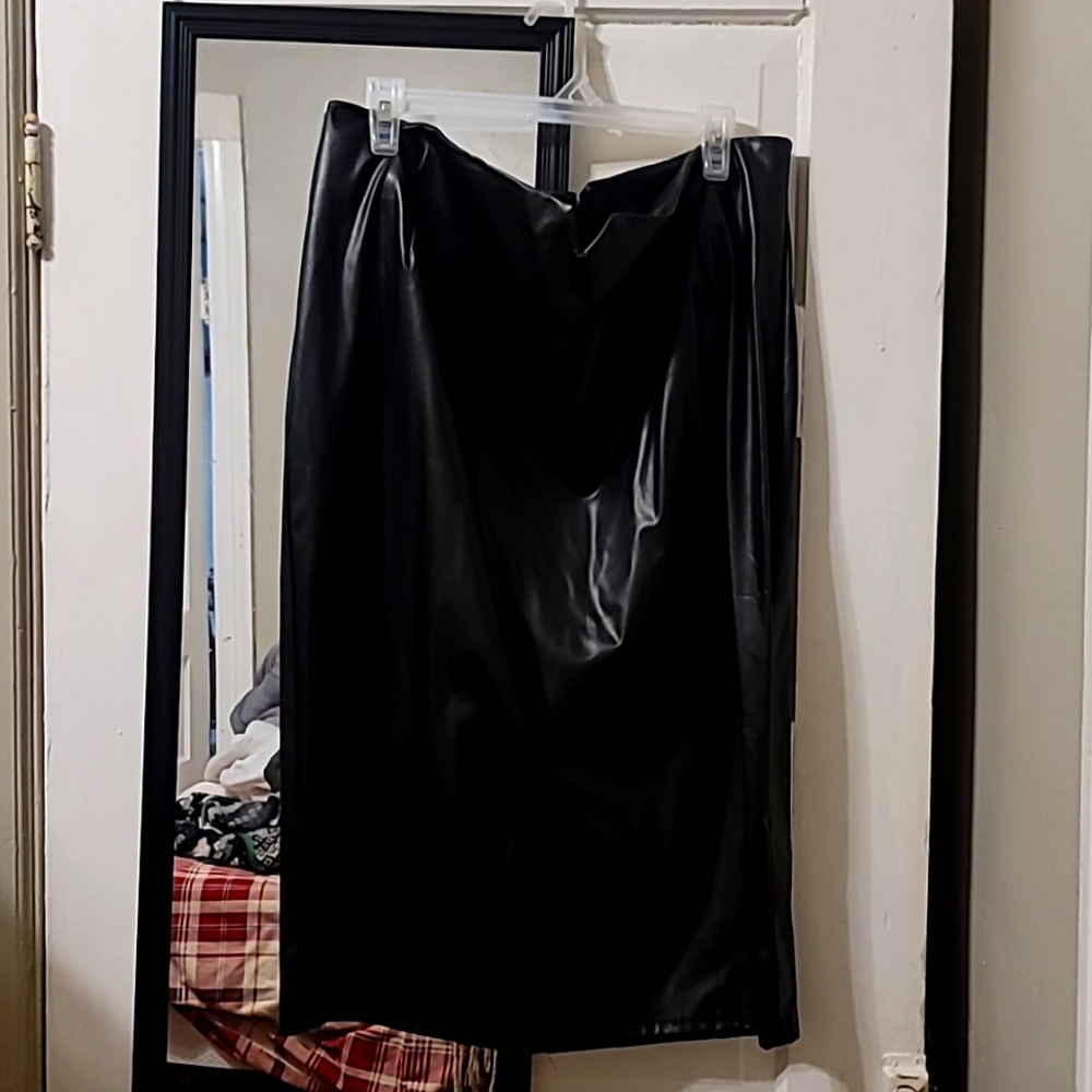 Ashley Stewart pleather skirt